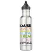 Bouteille D'eau Je Vote Parce Que.... La gentillesse, c'est tout (Droite)