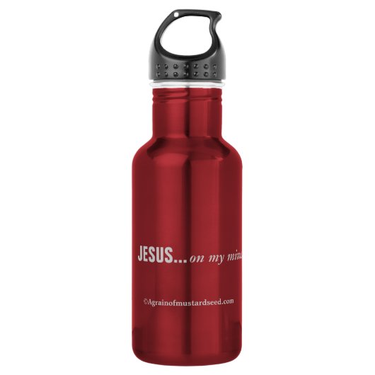 Bouteille D'eau Jésus dans mon esprit (Devant)