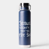 Bouteille D'eau Jésus n'a pas essayé de s'intégrer Graffiti Grunge (Arrière)