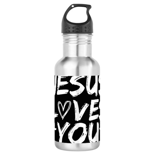Bouteille D'eau Jésus t'aime, Jésus (Devant)