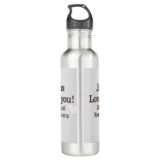 Bouteille D'eau Jésus Vous Aime Écriture (Dos)