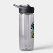 Bouteille D'eau Jeu de pixels de lapin de Pâques heureux  (Droite)