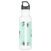 Bouteille D'eau Jeu gris joystick sur bleu (Dos)