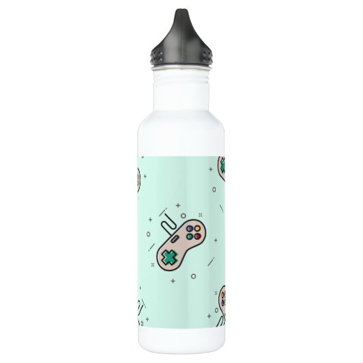 Bouteille D'eau Jeu gris joystick sur bleu (Gauche)