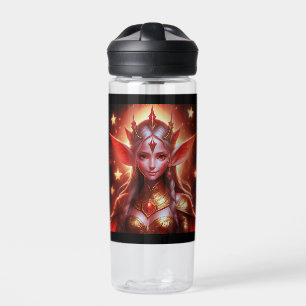 Bouteille D'eau Jeune fille elfe de la nuit en costume doré