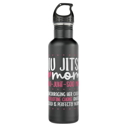 Bouteille D'eau Jiu Jitsu Maman Jiujitsu BJJ Brésil Jiu Jitsu (Devant)