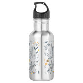 Bouteille D'eau Joli Abstrait Floral sans couture Motif (Dos)