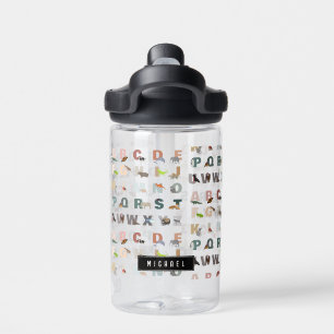 Bouteille D'eau Joli Alphabet ABC Animaux Nom personnalisé École