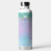 Bouteille D'eau Joli Aqua Turquoise Unicorn Parties scintillant Dr (Droite)