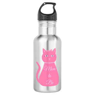 Bouteille D'eau Joli bébé rose fille chat Personnalisé Maman pour 