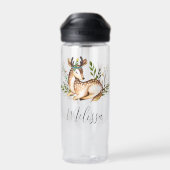 Bouteille D'eau Joli Cerf Aquarellé Posé En Bas Boho (Arrière)