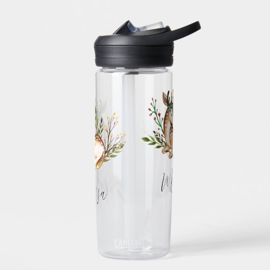 Bouteille D'eau Joli Cerf Aquarellé Posé En Bas Boho (Gauche)