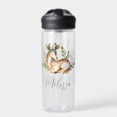 Bouteille D'eau Joli Cerf Aquarellé Posé En Bas Boho (Extérieur)