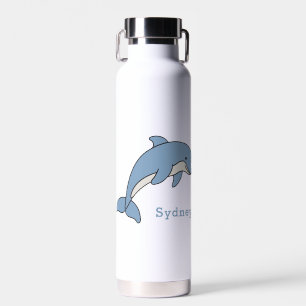 Bouteille D'eau Joli dauphin unique garçon Personnalisé Nom person