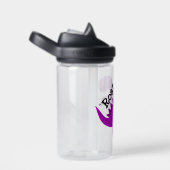 Bouteille D'eau Joli Dinosaure violet (Arrière Complet)