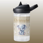 Bouteille D'eau Joli éléphant ajouter nom avec étoiles enfants bru<br><div class="desc">Bouteille d'eau CamelBak Eddy® pour enfants. Personnalisez avec un nom. Cette bouteille d'eau présente un joli éléphant aux étoiles dans les couleurs brun et blanc.</div>