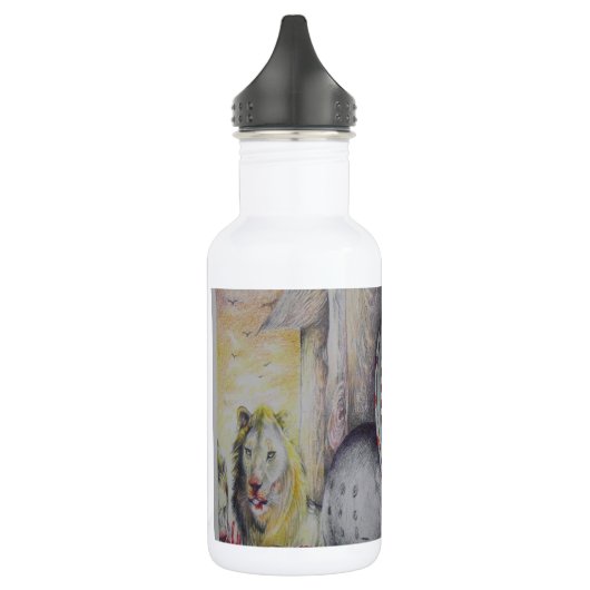 Bouteille D'eau Joli Hakuna Matata avec Lions-Masai (Gauche)