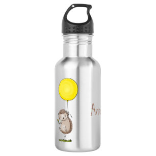 Bouteille D'eau Joli hérisson et motif de dessin animé de ballon