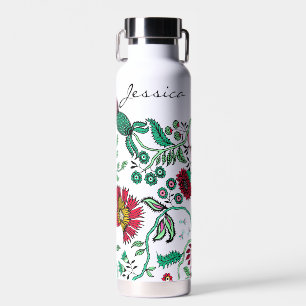 Bouteille D'eau Joli Jardin Fleur Orné Art Personnalisé