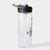Bouteille D'eau Joli lapin avec fleurs d'aquarelle (Droite)