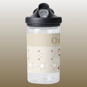 Bouteille D'eau Joli léopard ajouter nom avec étoiles enfants brun