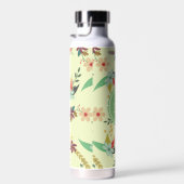 Bouteille D'eau Joli Monogramme de menthe florale de printemps (Plage)