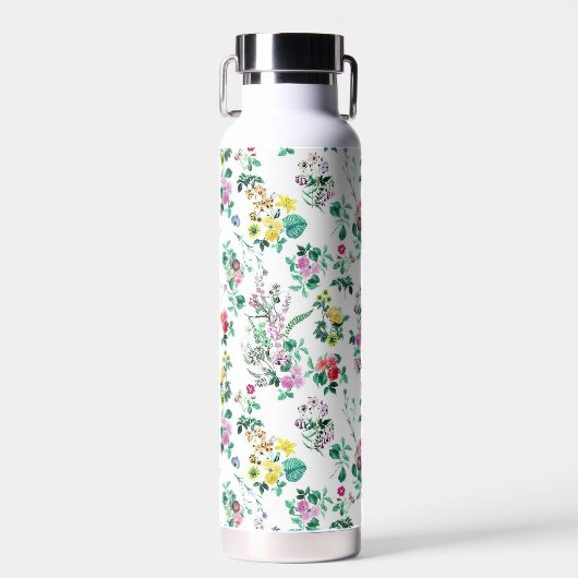 Bouteille D'eau Joli Motif de printemps floral clair (Avant)