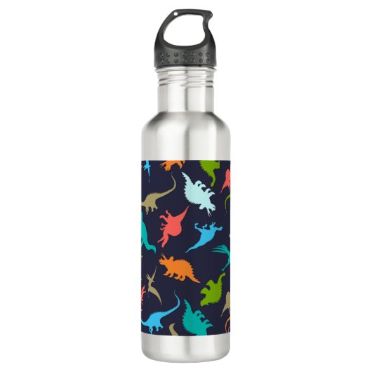 Bouteille D'eau Joli Motif Dinosaure moderne coloré (Devant)