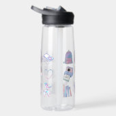 Bouteille D'eau joli motif violet (Droite)