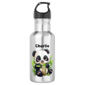 Bouteille D'eau joli panda portant nom personnalisé (Devant)