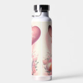 Bouteille D'eau Joli renard de caricature Saint Valentin (Plage)