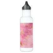 Bouteille D'eau Joli rose rose faux parties scintillant en marbre (Gauche)
