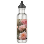 Bouteille D'eau Joli rose roses aquarelle peinture (Gauche)