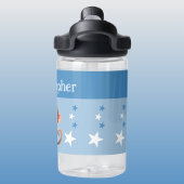 Bouteille D'eau Joli singe ajouter nom avec étoiles enfants bleu