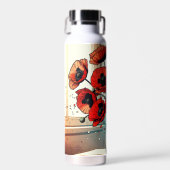 Bouteille D'eau Joli Vase de Red Poppies (Avant)