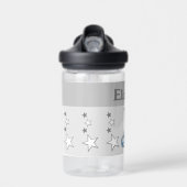 Bouteille D'eau Joli zèbre ajouter un nom avec des étoiles enfants (Avant)