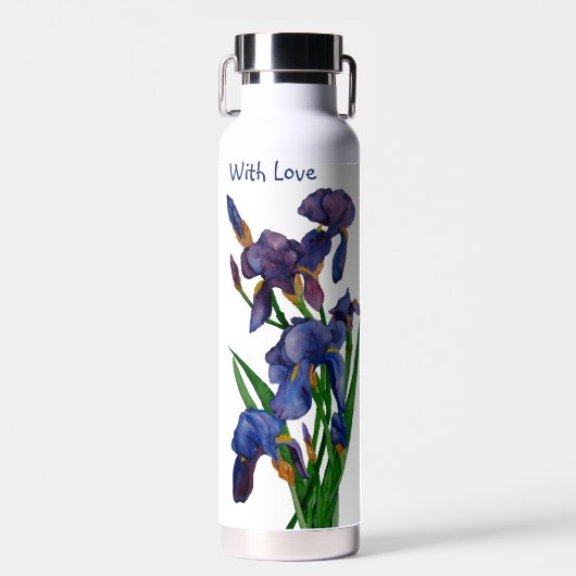 Bouteille D'eau Jolie couleur pourpre Iris (Avant)