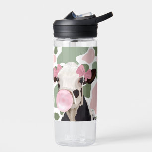 Bouteille D'eau Jolie fille Bubblegum rose soufflant vache