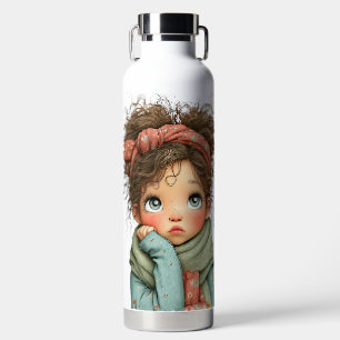 BOUTEILLE D'EAU JOLIE PETITE FILLE IRLANDAISE AUX CHEVEUX BRUNS