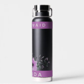 Bouteille D'eau Jolie Robe de Demoiselle d'Honneur Fleurie Violett (Arrière)