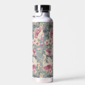 Bouteille D'eau Jolie rose Roses et Coeurs Perles Monogramme (Plage)