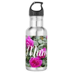 Bouteille D'eau Jolie rose Vintage Rose Fleur d'anniversaire maman