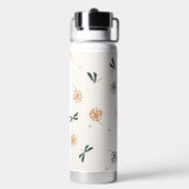 Bouteille D'eau Jolies libellules et fleurs simples (Arrière)