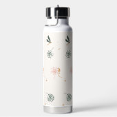 Bouteille D'eau Jolies libellules et fleurs simples (Évier)