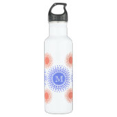 Bouteille D'eau Jolis cercles et monogramme (Devant)