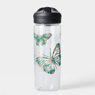 Bouteille D'eau Jolis papillons floraux