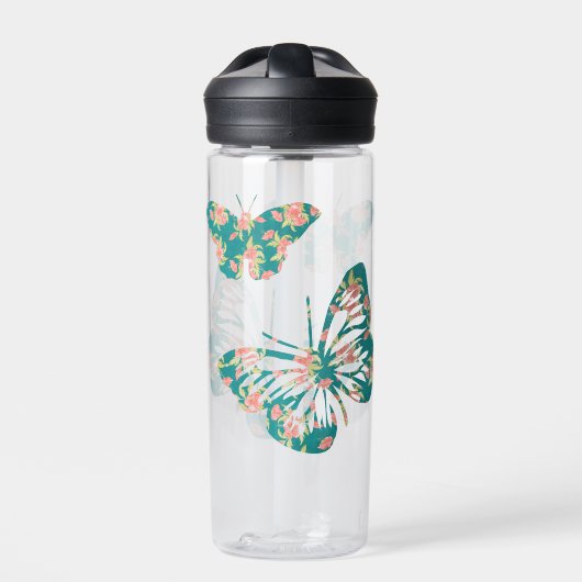Bouteille D'eau Jolis papillons floraux (Extérieur)