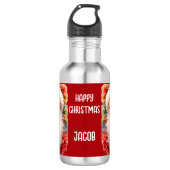 Bouteille D'eau Jolly Christmas Santa Portrait (Devant)