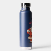 Bouteille D'eau Jolly Santa Claus avec Joyeux texte de Noël (Plage)
