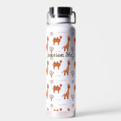 Bouteille D'eau Jouet blanc Brown Animal Cactus Camel Llama (Arrière)